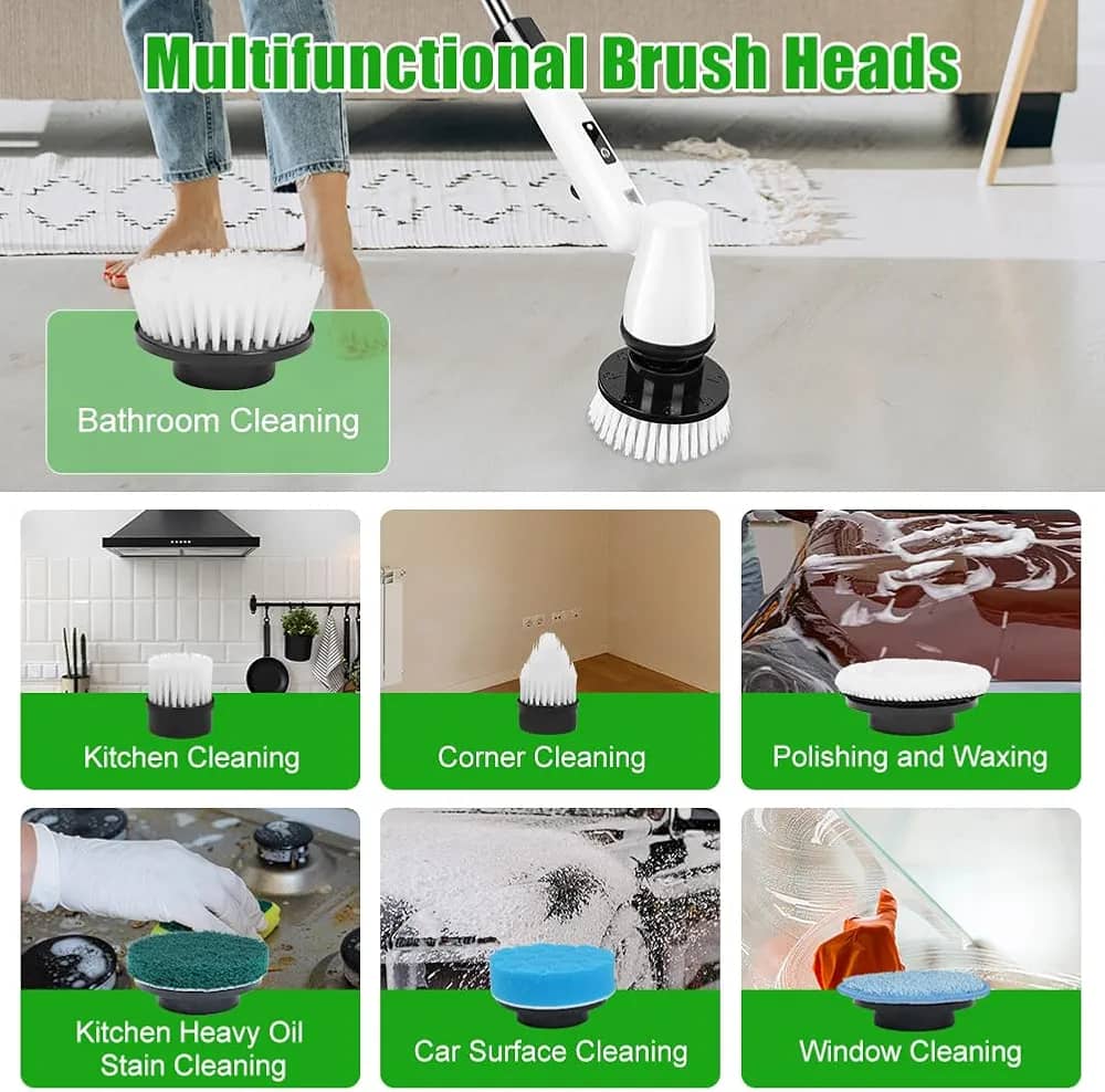 Brosse de nettoyage électrique multifonction 9 en 1